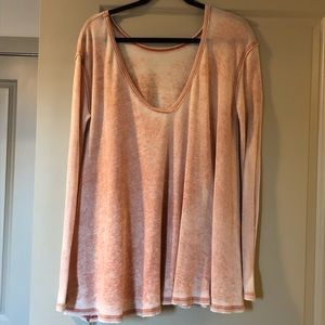 Free People Long Sleeve Low Back Tee